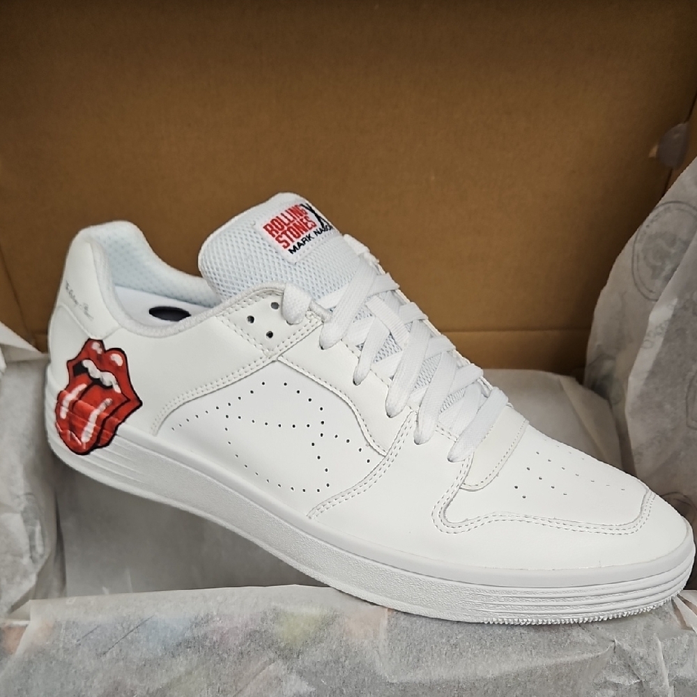 the Rolling Stones White Sneakers